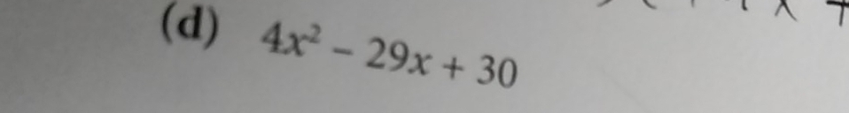 4x^2-29x+30