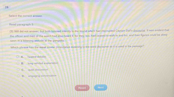Solved: Select the correct answer. Read paragraph 9 (9) Will did not ...