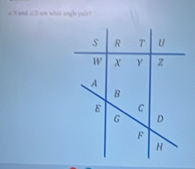 #S and ∠ B are what angle pair?