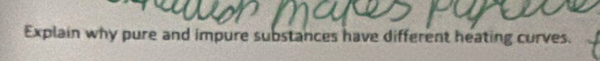Explain why pure and impure substances have different heating curves.