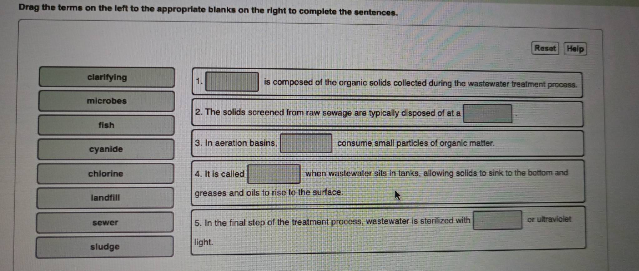 Solved: Drag the terms on the left to the appropriate blanks on the ...