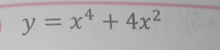 y=x^4+4x^2