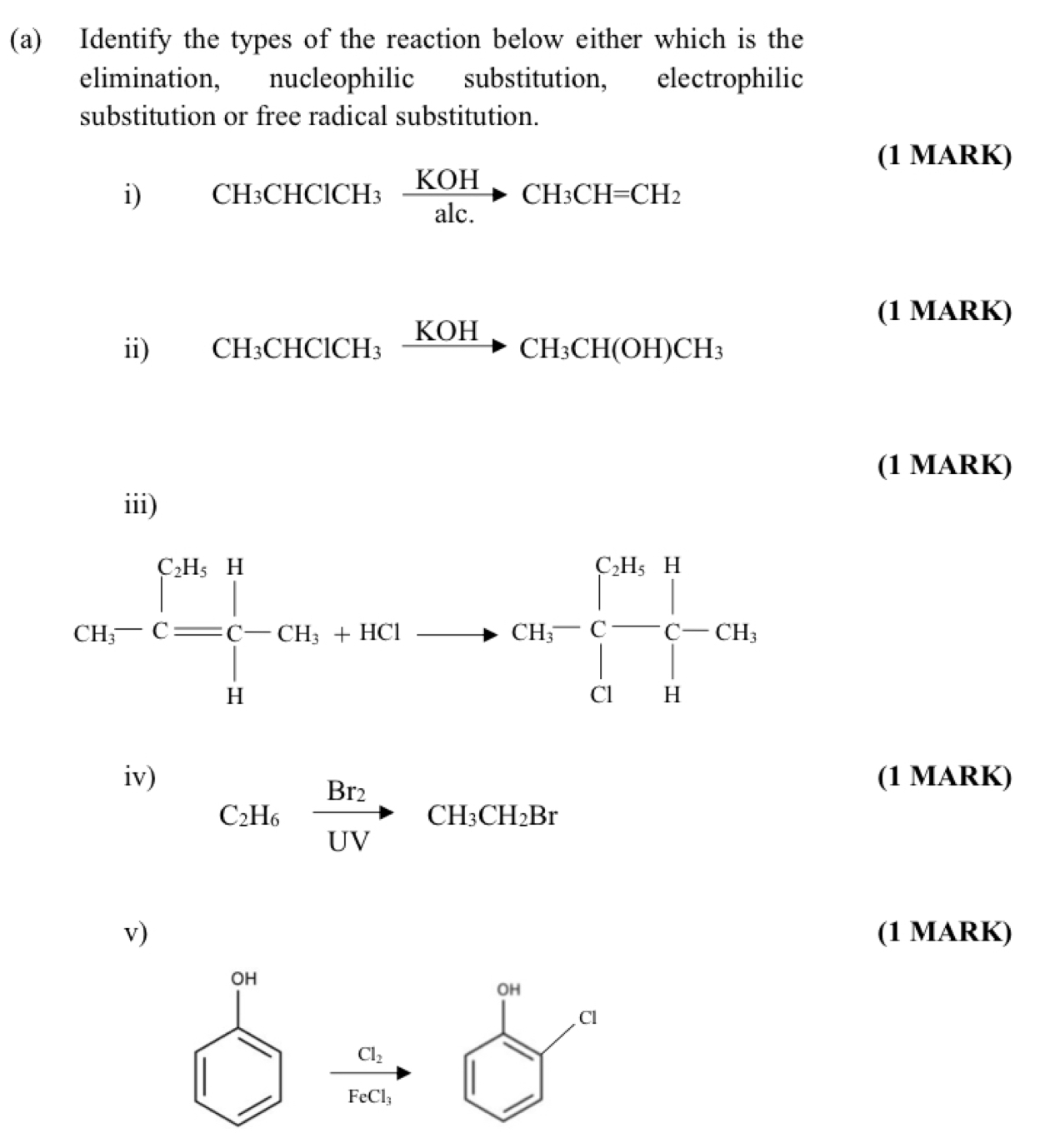 Selesai:Identify the types of the reaction below either which is the ...