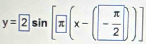 y= 2sin [ π (x-(- π /2 ))]