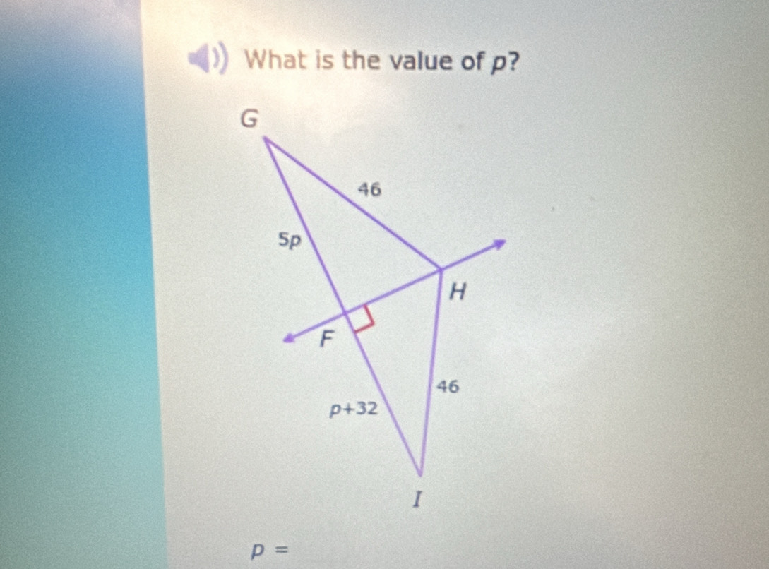 What is the value of p?
p=