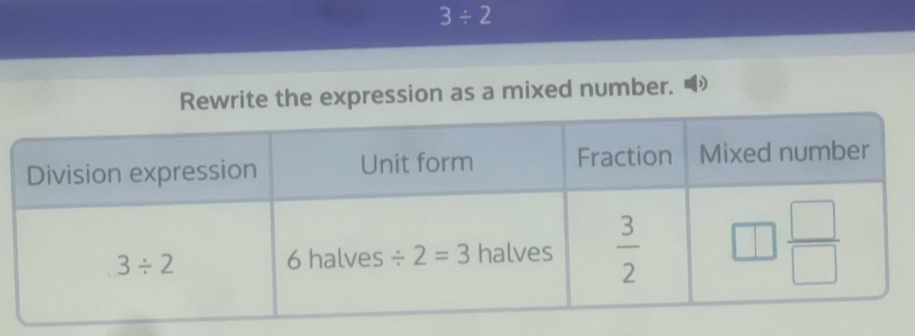 3/ 2
Rewrite the expression as a mixed number.