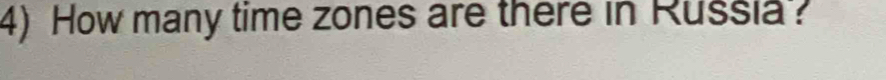 How many time zones are there in Russia?