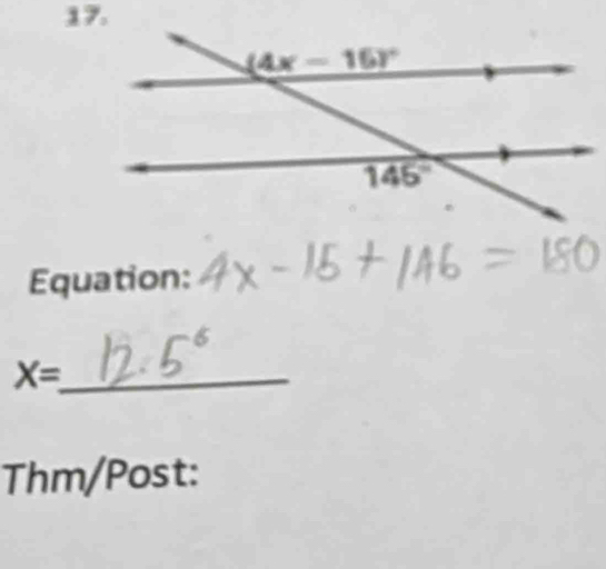 Equation:
_ X=
Thm/Post: