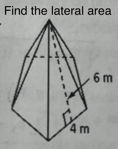 Find the lateral area