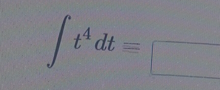 ∈t t^4dt=□