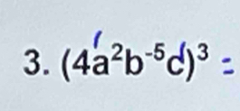 (4a²b-⁵c)³