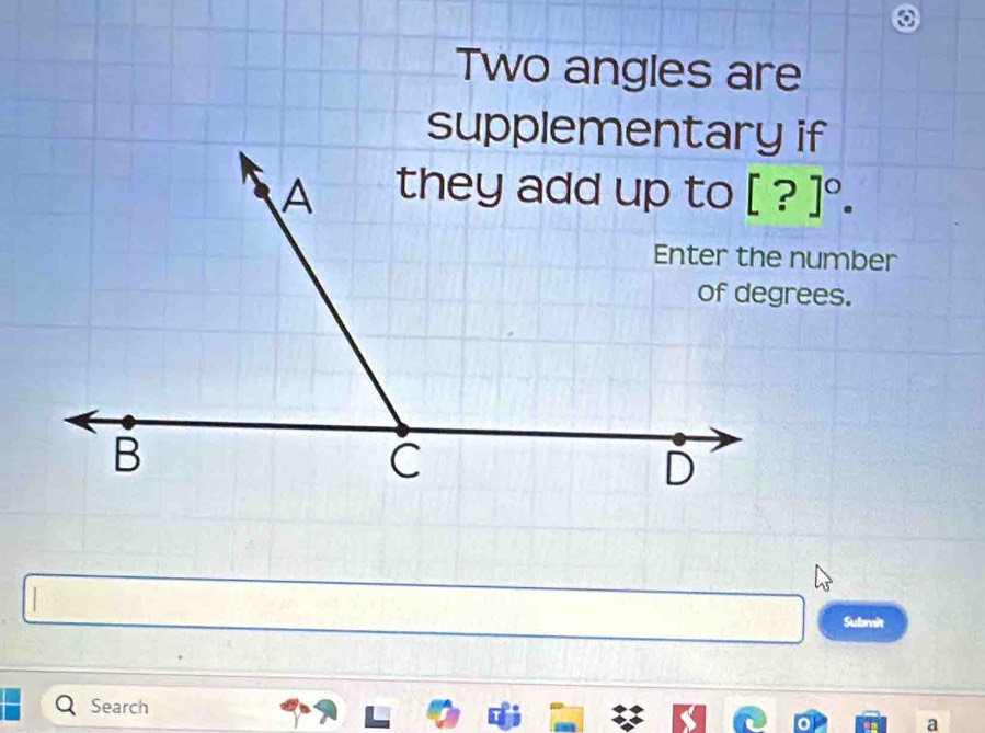 Two angles are
Submit
Search
a