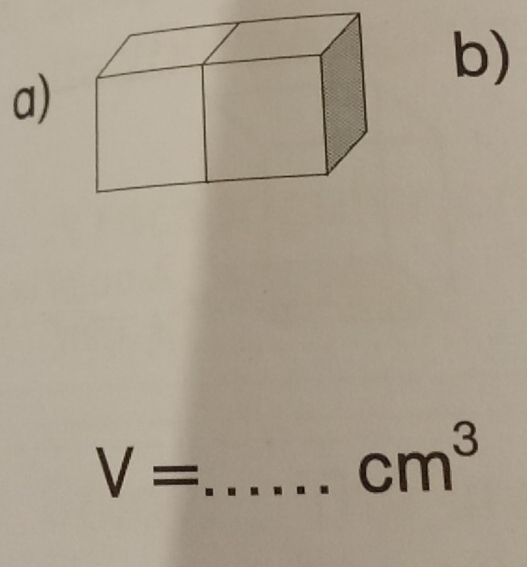 V= _
cm^3