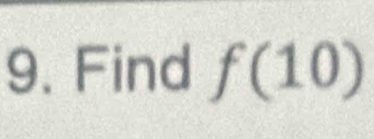 Find f(10)