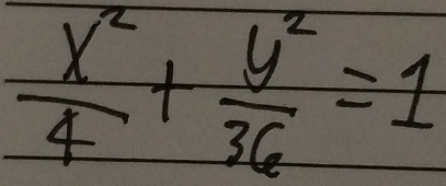  x^2/4 + y^2/36 =1