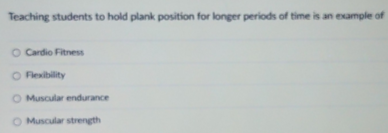 Solved: Teaching students to hold plank position for longer periods of ...