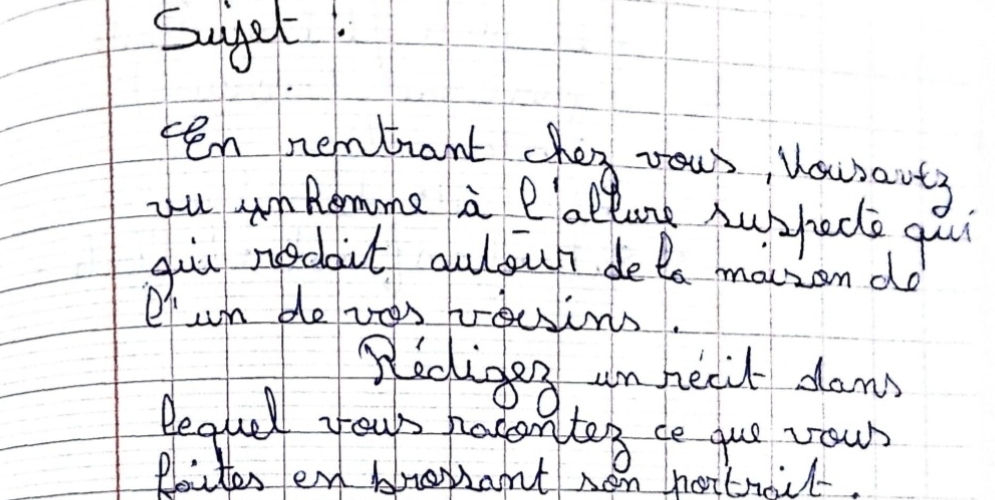 Sgget! 
ten nembrant hey vous, hourarty 
yu 4m Romme a eallure sushede qu 
guu nodbit aulbut dele mouzon do 
Owh be vos rreuins. 
Rediges un nect dons 
Reguel yours hacentes ce gue vous 
Poites en browant en noitroil.