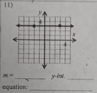 m= _y-int._ 
equation:_