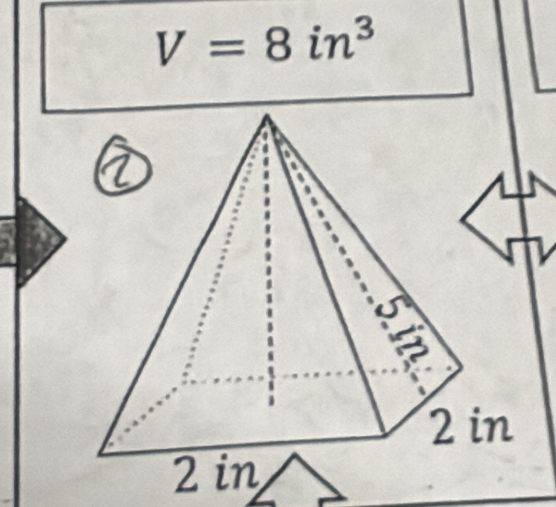 V=8in^3