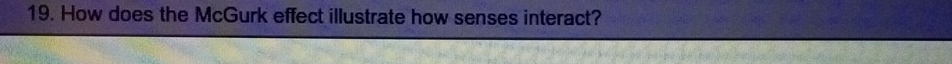 How does the McGurk effect illustrate how senses interact?