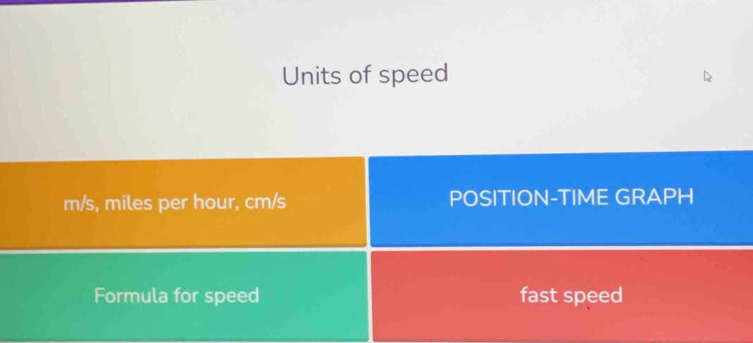 Units of speed