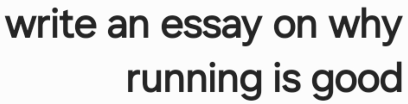 write an essay on why 
running is good