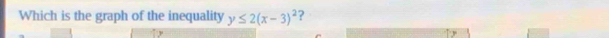 Which is the graph of the inequality y≤ 2(x-3)^2 ?