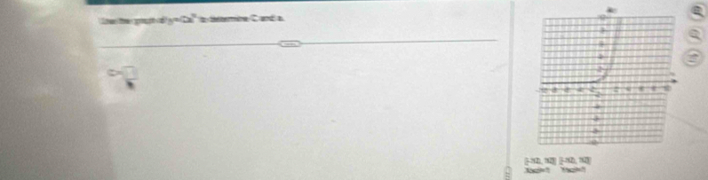 y=ax° a dorrmine Card a
[-1D，6]] [ -7D ， 16