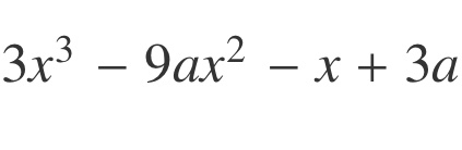 3x^3-9ax^2-x+3a