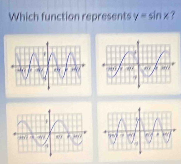 Which function represents y=sin x 7