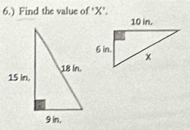 6.) Find the value of ‘ X *.