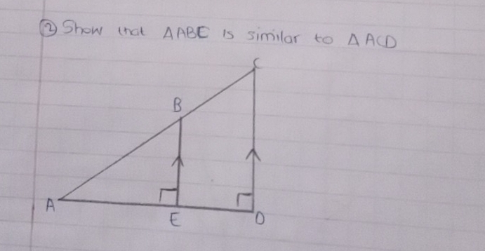 ②Show cnat AABC is similar to △ ACD