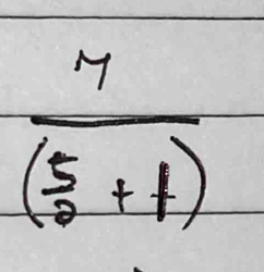 frac 7( 5/2+t) 