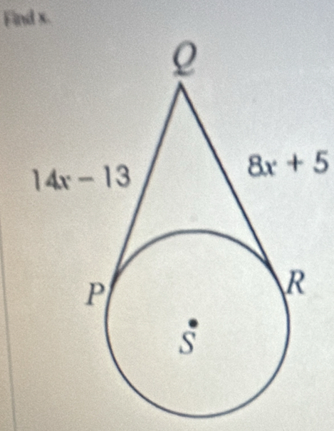 Find x.
8x+5