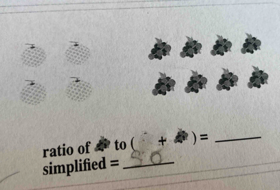 ratio of 8 to ( + )=_ 
simplified =_