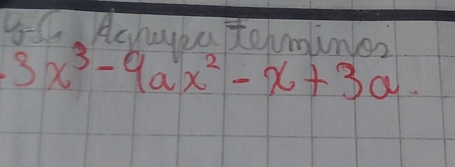 GC. Achabe tehanimbor
3x^3-9ax^2-x+3a