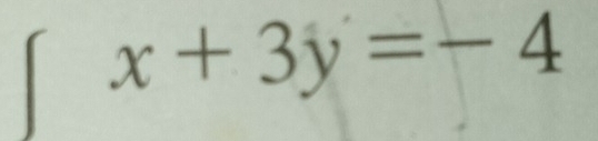 (circ)° x+3y=-4