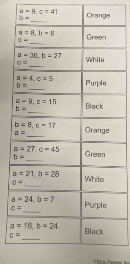 a=9,c=41