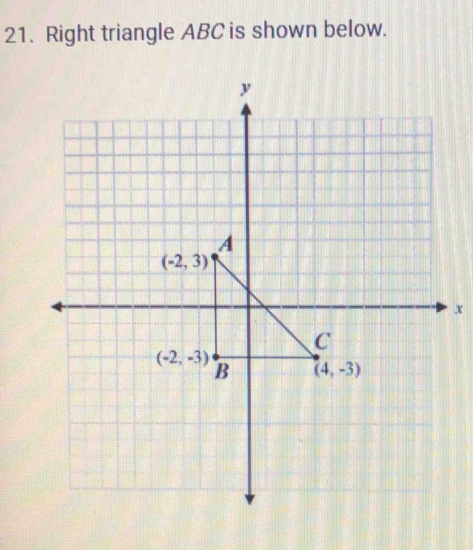 Right triangle ABC is shown below.
x