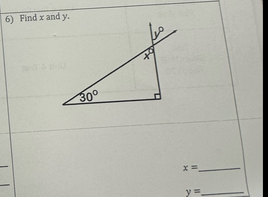 Find x and y.
_ x=
y= _