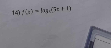 f(x)=log _3(5x+1)