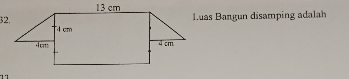 Luas Bangun disamping adalah
22