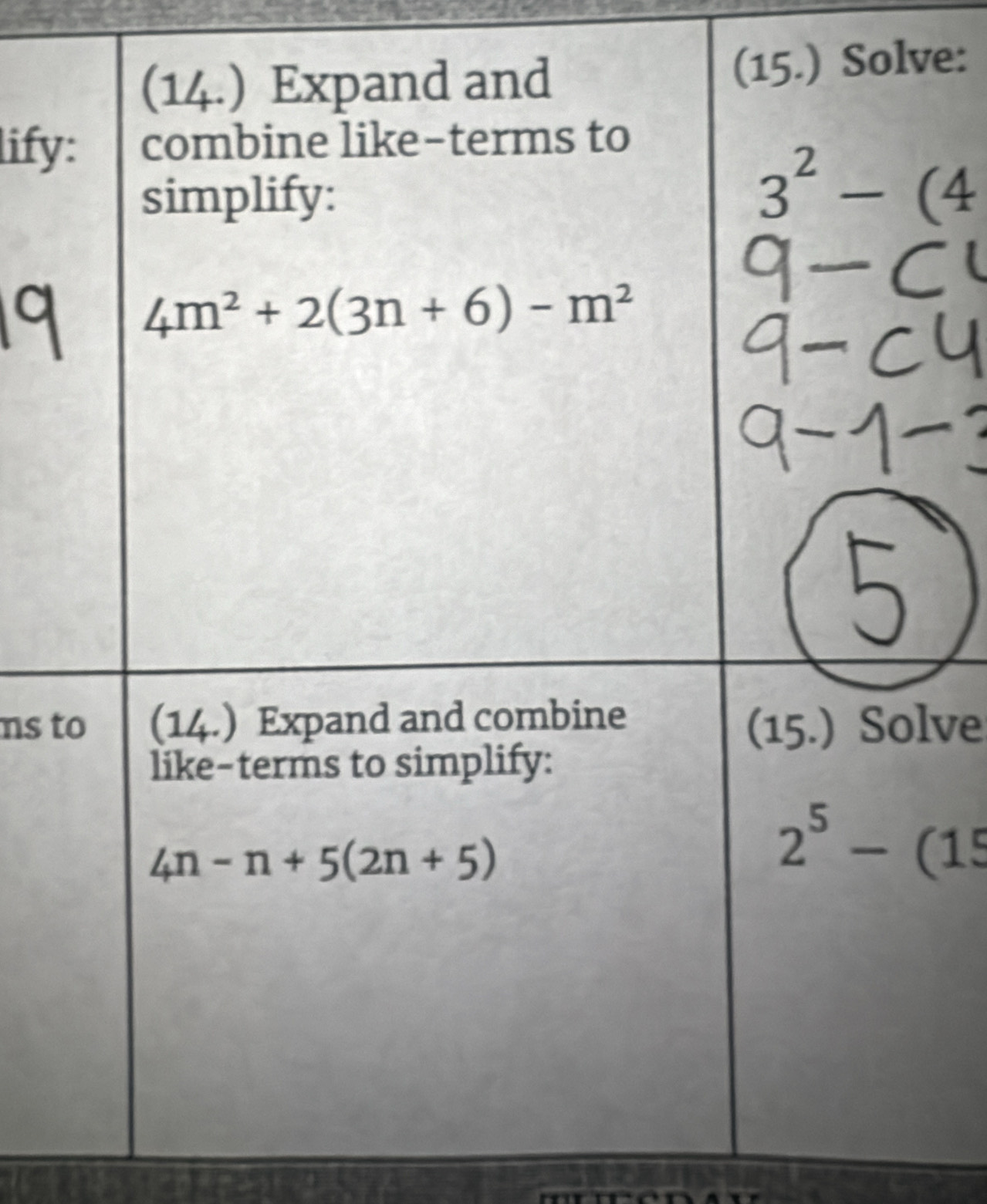 Solve:
lify
ns 
ve