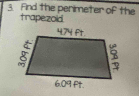 Find the penimeter of the 
trapezold.