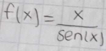 f(x)= x/sec (x) 