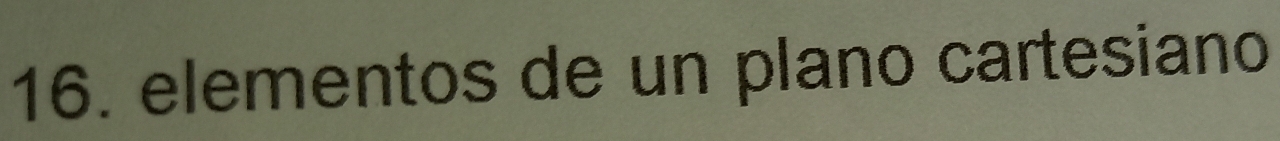 elementos de un plano cartesiano