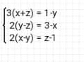 beginarrayl 3(x+z)=1-y 2(y-z)=3-x 2(x-y)=z-1endarray.