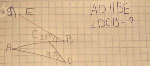 ADparallel BE
∠ DCB- 7