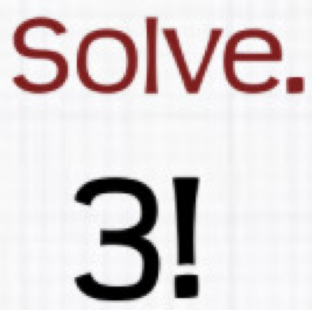 Solve. 
I
(3,-2)