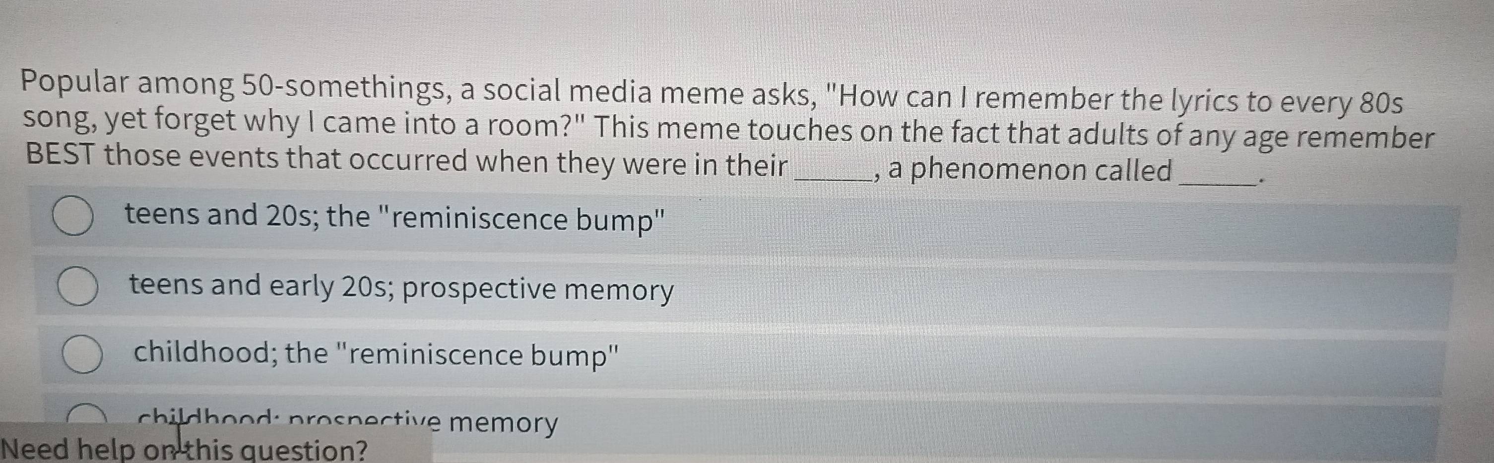 Solved: Popular among 50 -somethings, a social media meme asks, 